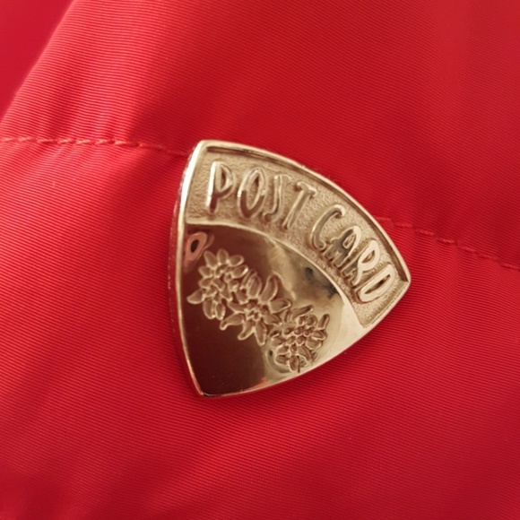 SOLD-POSTCARD Genuine Red Down Ski Jacket - Size 4 - Picture 2 of 8